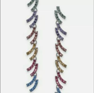 INC Multi Rainbow Stick Earrings